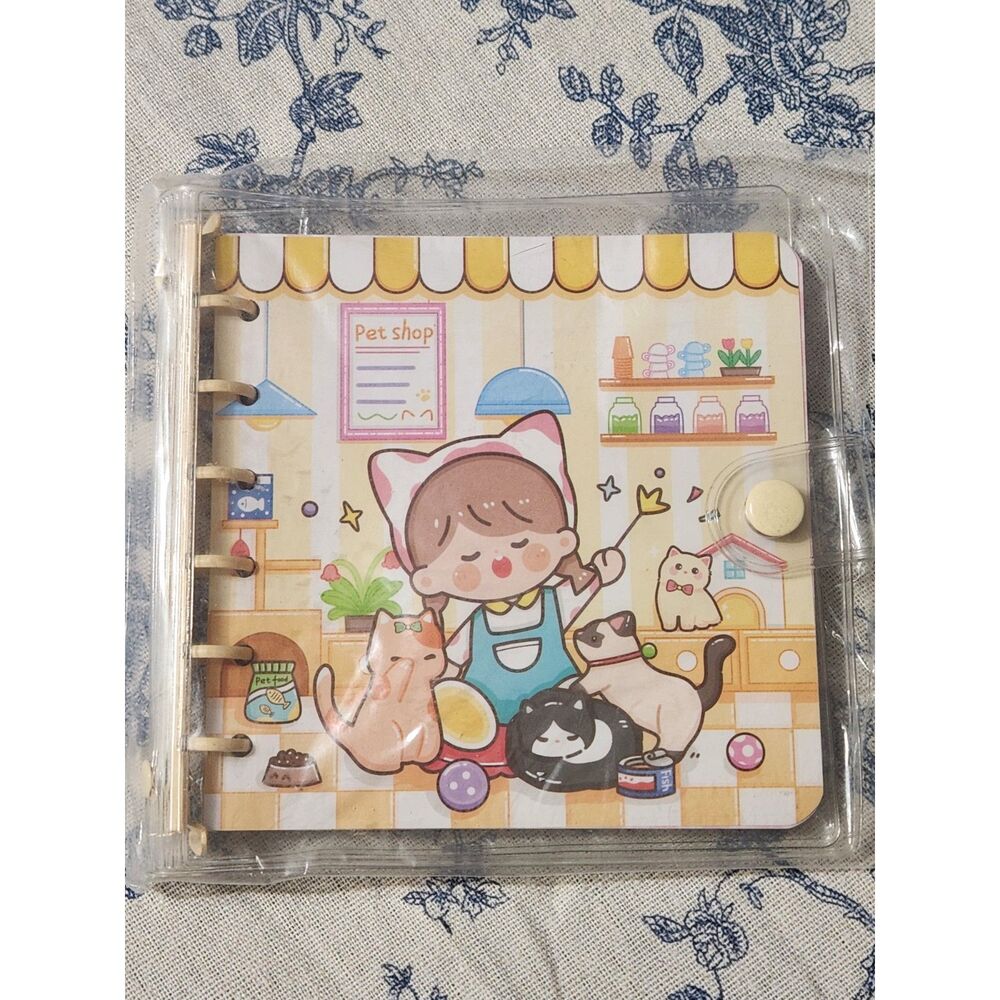 Mini Notebook Kawaii Girl Character Pet Shop Keychain Journal A6